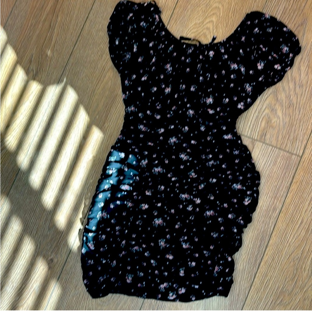 Floral Black Dress